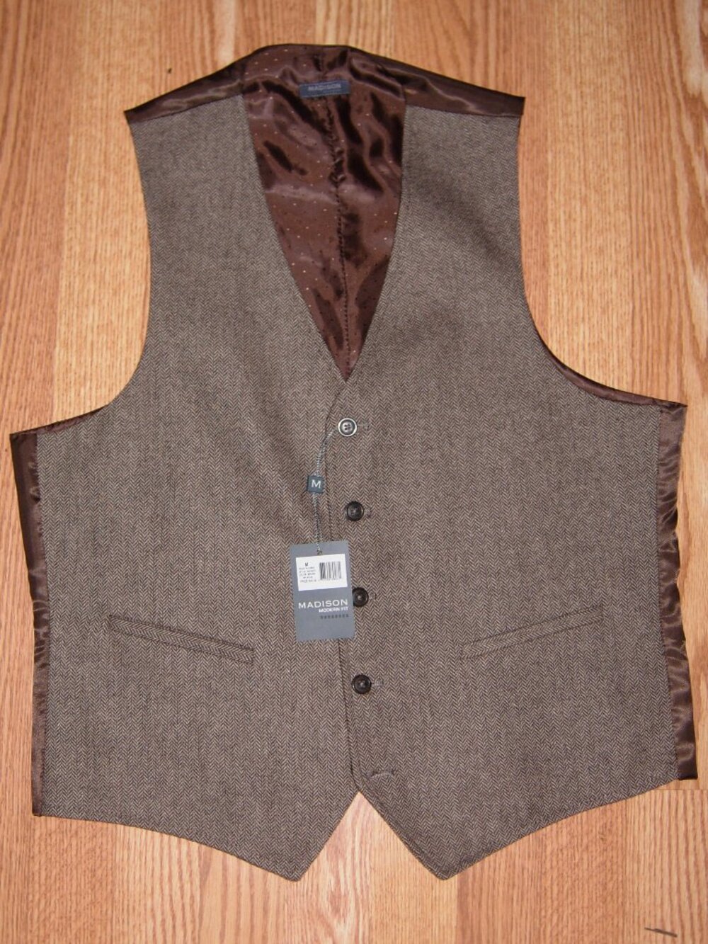 Madison Modern Fit Brown Vest M
